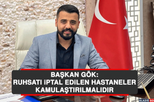 Başkan Gök: Ruhsatı İptal Edilen Hastaneler Kamulaştırılmalıdır