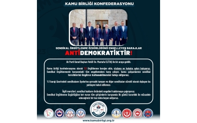 SENDİKAL ÖRGÜTLENME ÖZGÜRLÜĞÜNÜ ENGELLEYEN BARAJLAR ANTİDEMOKRATİKTİR!