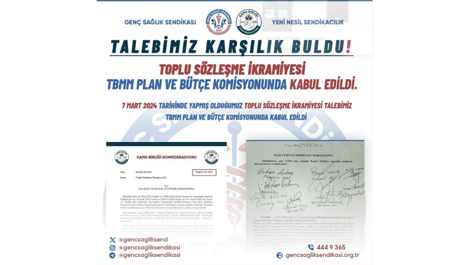 TALEBİMİZ KARŞILIK BULDU 