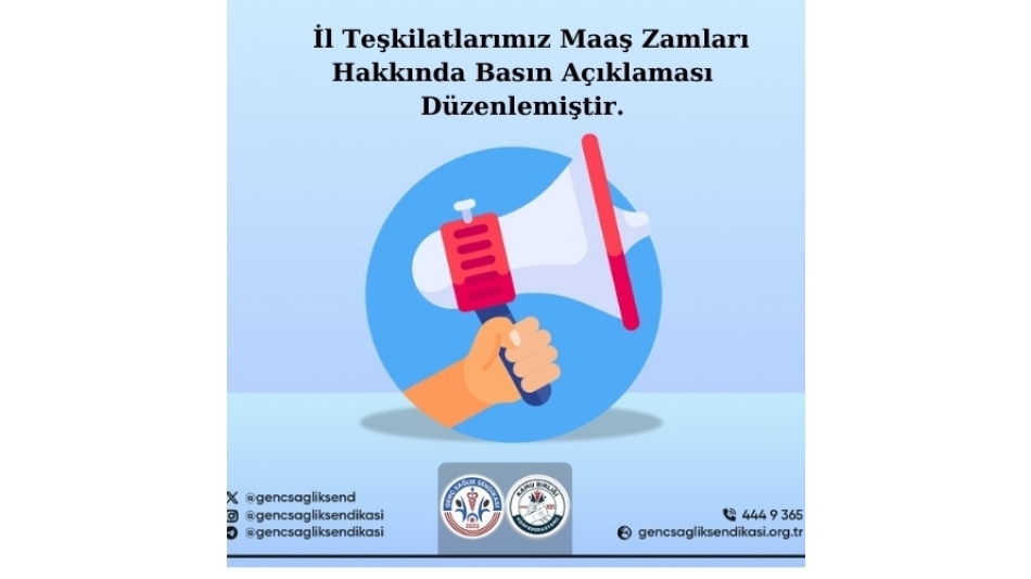 Tüm İl teşkilatlarımız Maaş Zamları Hakkında Basın Açıklaması Düzenlendi.